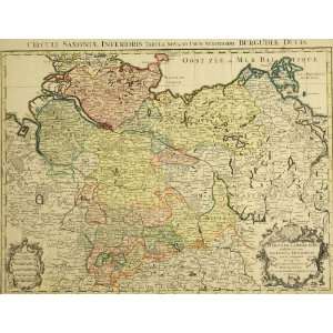  Antique Map of Europe Germany, Lowe, 1720