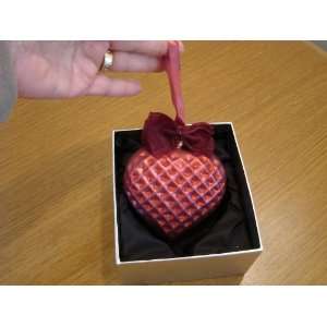   Blown Glass Berry Red Heart Ornament New in Box 