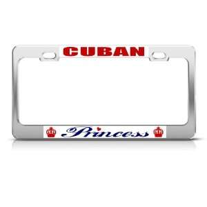 Cuba Cuban Princess Country Metal license plate frame Tag Holder
