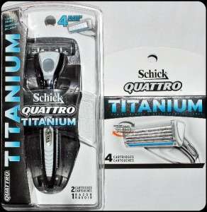 Schick Quattro Titanium Razor w/2 Blades+4 Bonus Blades  