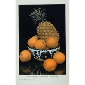   Life Orange Pineapple Bowl Fruit   Original Print