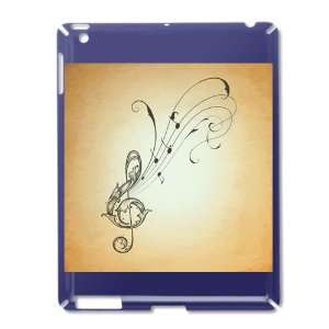  iPad 2 Case Royal Blue of Treble Clef Music Notes 