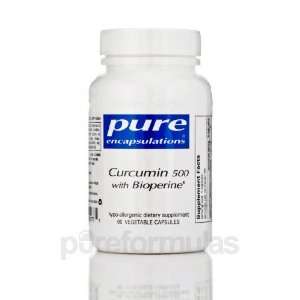 Pure Encapsulations Curcumin 500 with Bioperine 60 Vegetable Capsules