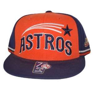   Custom Cooperstown Collection Fitted Hat Cap   Orange Navy Blue (2