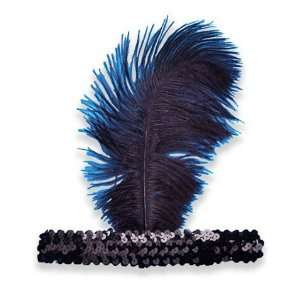  Black Feather Headband