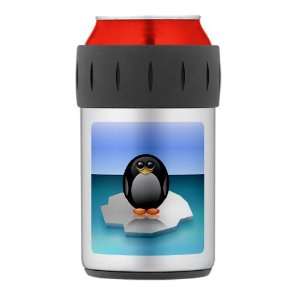    Thermos Can Cooler Koozie Cute Baby Penguin 