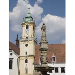  Tower and Fountain, Old Town Hall, Bratislava, Slovakia 