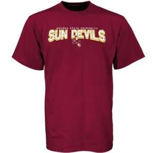   State Sun Devils Maroon Youth School Mascot T shirt