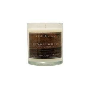   SANDALWOOD WITH VANILLA VEGETABLE WAX CANDLE. BURNS APPROX 60 HRS