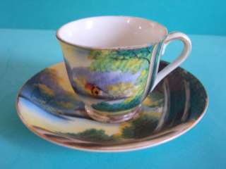 ANTIQUE CUP AND SAUCER SET, HAND PAINTED MADE IN JAPAN  