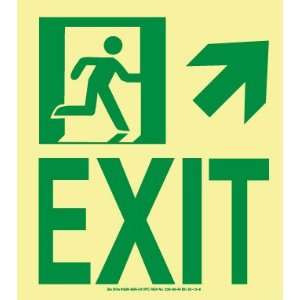 50R 6SN UR   NYC Wall Mont Exit Sign, Up Right, 9 X 8, Rigid, 7550 