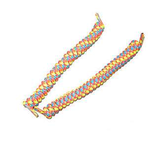 Curly Elastic Shoe Laces no tie twister coil Rainbow  