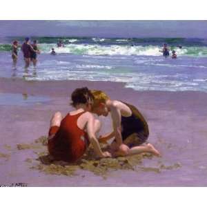   Edward Henry Potthast   24 x 20 inches   Beach Scen