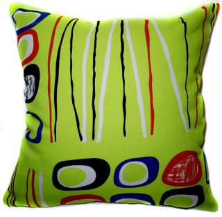   Bule Red Circle Curve Linen Cushion/Pillow/Throw Cover*Custom Size