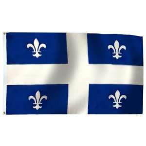  Quebec Flag 3X5 Foot Nylon Patio, Lawn & Garden