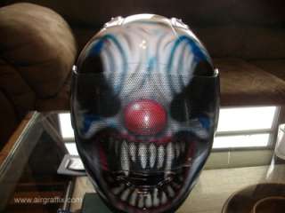 Custom Painted Airbrushed Twisted Clown Z1R Any size Helmet  