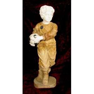   Galleries JBS504 Running Boy with Ball   Mixed Marble