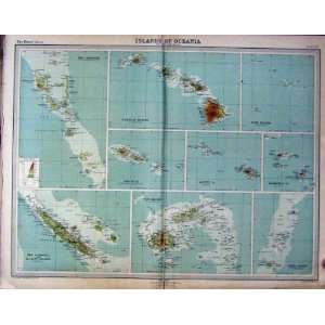  1920 Islands Oceania Uniform Scale Map