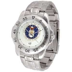  Air Force Falcons Suntime Mens Sports Watch w/ Steel Band 