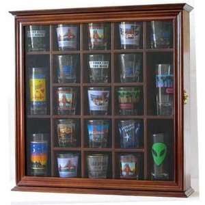   Case Wall Cabinet Shadow Box, with glass door, Walnut Finish SC01 WAL