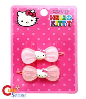 Sanrio Hello Kitty Hair Pin Set Accesories  Pink Ribbon  