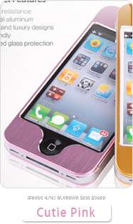 iPhone 4 4S Aluminum Skin Guard Simple Case Casing Luxury Design Blue 