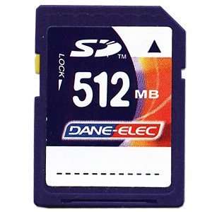  Dane Elec 512MB Secure Digital Card Electronics