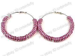 NEW Bling Crystal Rhinestone hoops Poparazzi Inspired Basketball wives 