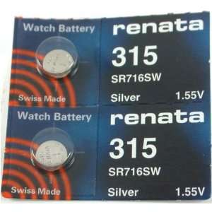  #315 Renata Watch Batteries 2Pcs