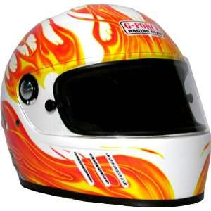 Force 3004XSMWH Eliminator X White X Small Full Face Racing Helmet 