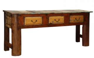   Console Table 78 Earthdrawer massive solid reclaimed wood  