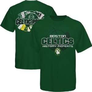  Boston Celtics History Repeats T Shirt   Kelly Green 