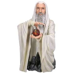   Lord of the Rings Saruman Bust with Light Up Palantir Toys & Games
