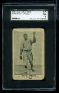 Nh) 1917 Boston Store SLIM SALLEE SGC 20 *Senators  