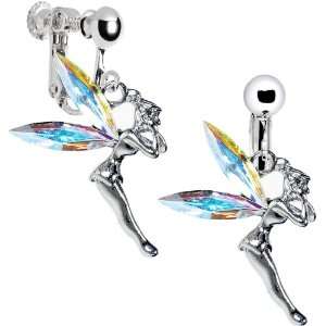  Aurora Cubic Zirconia Fairy Clip Earrings Jewelry