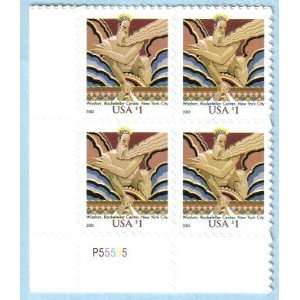   WISDOM #3766 Plate Block of 4 x $1 US Postage Stamps 