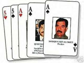 IRAQ IRAQI PLAYING CARDS SADDAM HUSSEIN most wanted NEW  