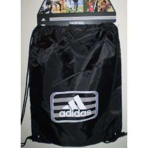  Adidas Nylon Grit Black Sackpack / Gym Back / Tote Sports 