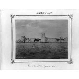   Kule (Marble Tower) from the sea / Abdullah Freres.