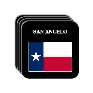 US State Flag   SAN ANGELO, Texas (TX) Set of 4 Mini Mousepad Coasters