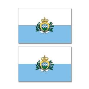  San Marino Country Flag   Sheet of 2   Window Bumper 
