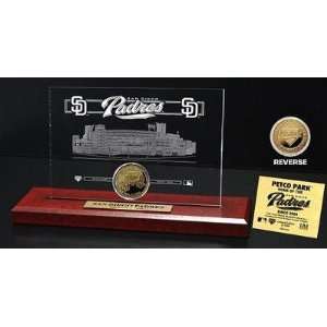   Park San Diego Padres 24KT Gold Coin Etched Acrylic 