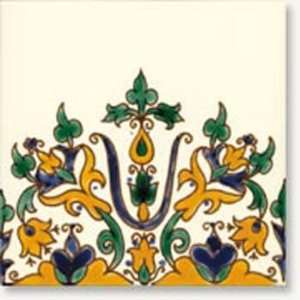  Samarra Yellow Border 2 Handpainted Ceramic Tile