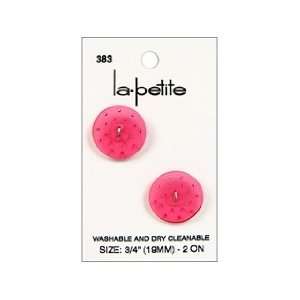  LaPetite Buttons 3/4 2 Hole Pink 2pc Arts, Crafts 