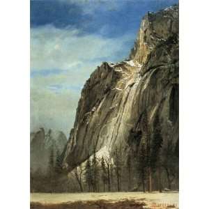  Rocks, A Yosemite View Albert Bierstadt Hand 