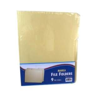  New Manila File Folders   1/3 cut   9 count Case Pack 48 
