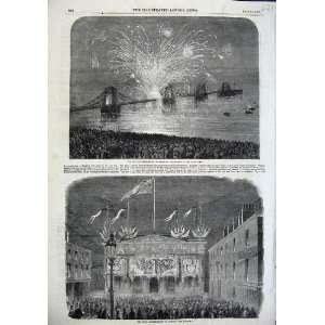   1856 Brighton Fireworks Pier Salfords Townhall Print