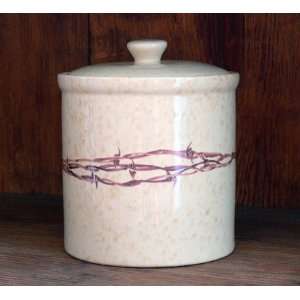  Barbwire Medium Porcelain Canister