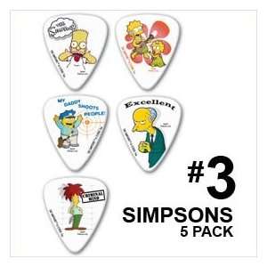 Grover Allman Simpsons Guitar Picks Series No. 3   5 Pack 
