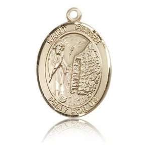  14kt Yellow Gold 3/4in St Fiacre Medal Jewelry
